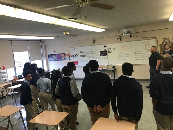 DLEACS students visit Hudson Catholic School